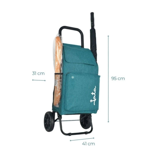 Carro de Compra 2 Ruedas Acero 40L JATA HCAR2563