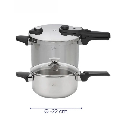 Set Dúo de Ollas a Presión Express JATA Acero Inoxidable 4+7L HOLL2547