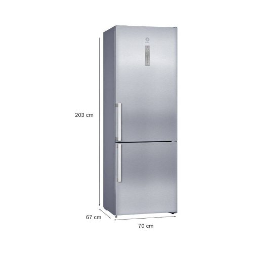 Frigorífico Combi 435L Inox Clase E BALAY 3KFE777XE