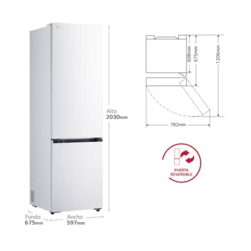 Frigorífico Combi Blanco Total No Frost Inverter LG GBBSJ20DSW