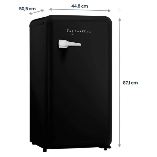 Frigorífico Infiniton CLV90L8NEA Negro Vintage 91L Clase E