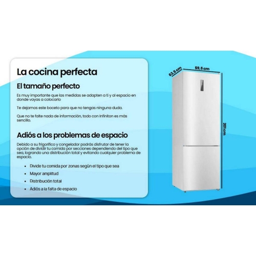 Frigorífico Combi Total No Frost Blanco Infiniton FGC345C20WEC