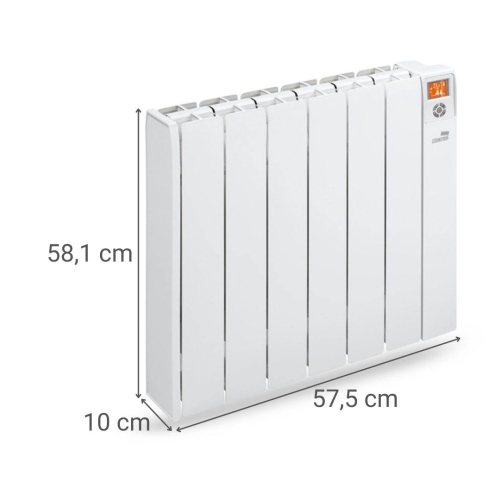 Emisor Térmico Fluido Programable 1000W 6 Elementos SIENA1000