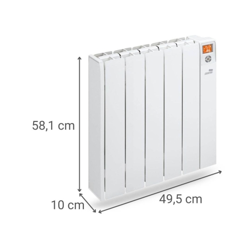 Emisor Térmico Fluido Programable 750W 5 Elementos SIENA750
