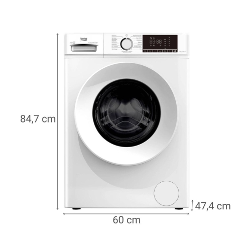 Lavadora Libre Instalación 7 Kg 1200 Rpm Inverter BEKO B1XW752WSPT