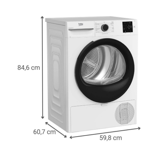 Secadora de Bomba de Calor 9 Kg Clase E BEKO BM3T39220WB