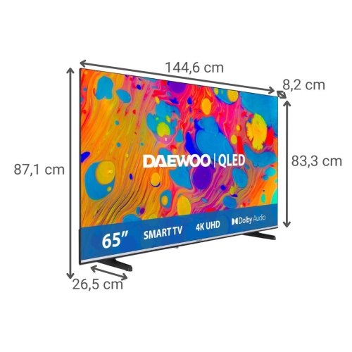 Televisor QLED 65” 4K UHD Smart TV VIDAA DAEWOO 65DM55QV