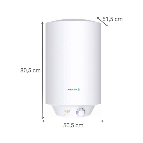 Termo Eléctrico AIRAWA 80L 1500W Vertical Blanco