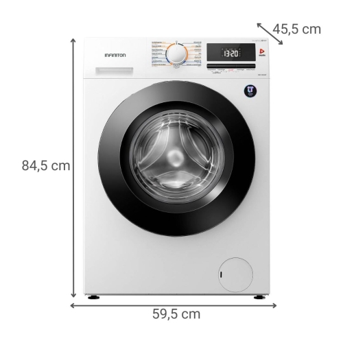 Lavadora Infiniton WMH62ABF 6 Kg 1200 RPM Inverter Clase A Display LED
