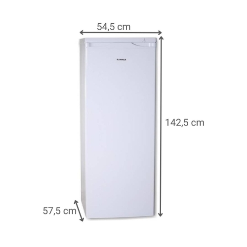 Congelador Vertical ROMMER CVE44 168L Blanco 5 Compartimentos