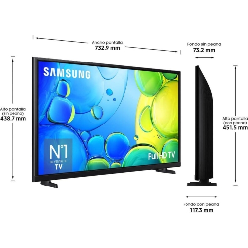 Televisor SAMSUNG TU32F6005FKXSP 32" Smart TV Full HD con HDR
