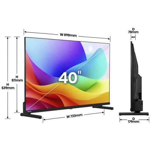 Televisor 40" HISENSE QLED Smart TV Full HD 40A5S