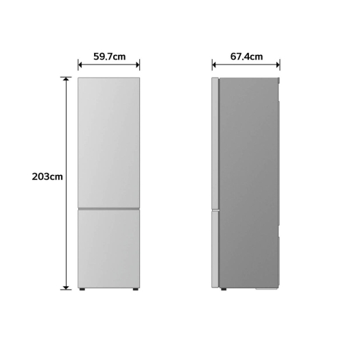Frigorífico Combi LG 375L No Frost Acero Antihuellas GBBS727CMB