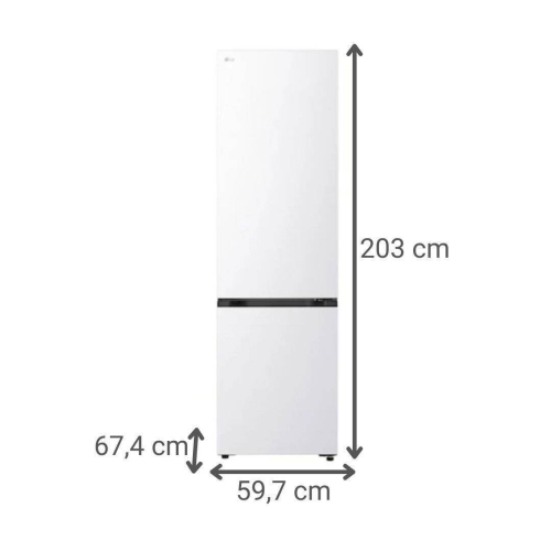 Frigorífico Combi LG No Frost Blanco 375 L Clase A GBBS726ASW
