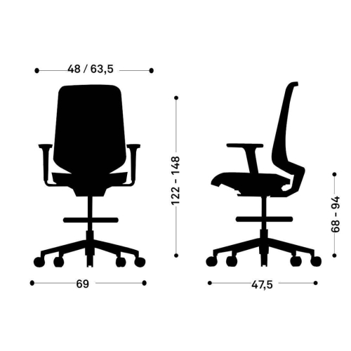 Silla Giratoria con Respaldo Malla DOT.PRO