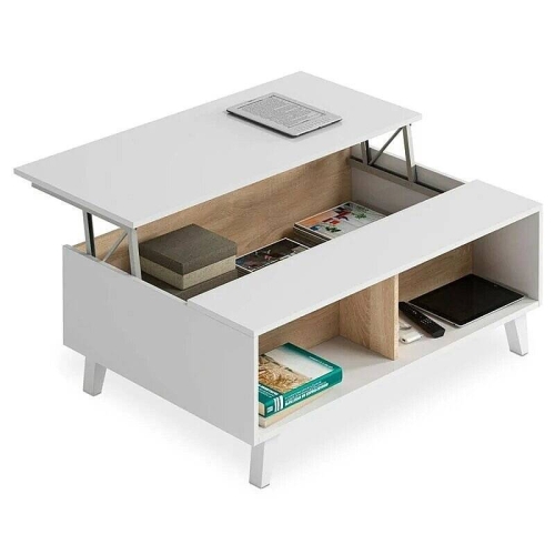 Mesa de Centro Elevable con Almacenamiento ZAIKEN 0F6633BO