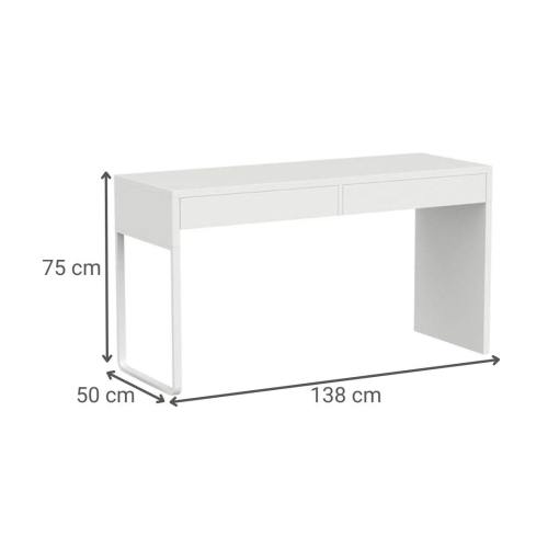Escritorio Reversible en Blanco con Dos Cajones TOUCH 002315A