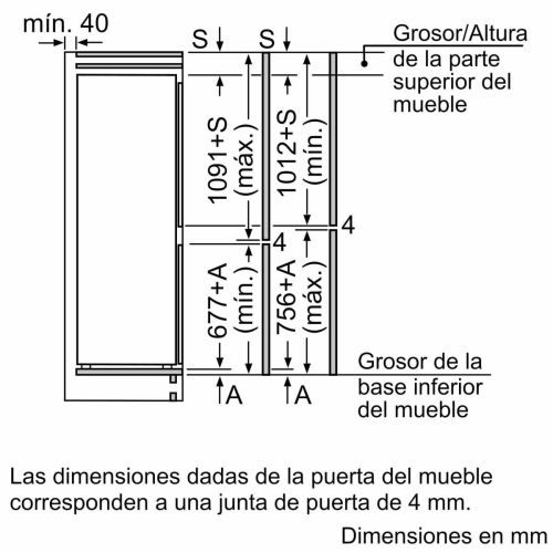 Frigorífico Combi Integrable Balay 177x56cm E 3KIE734F