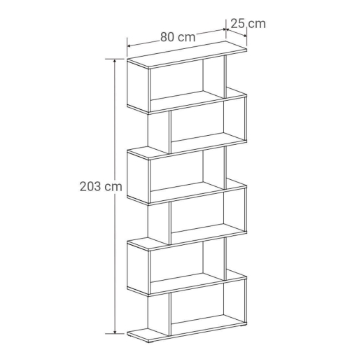 Estantería Asmétrica de Pared de color Blanco AURA