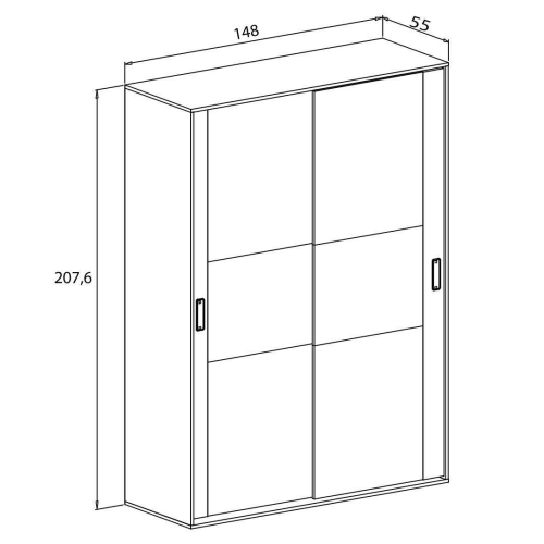 Armario con 2 Puertas Correderas 150 cm DONALD