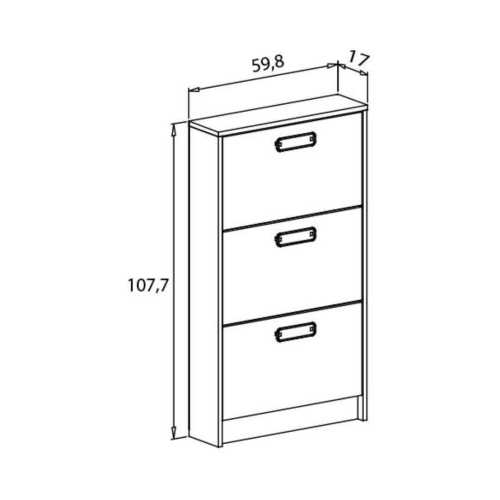 Zapatero Juvenil de 3 Puertas Abatibles DONALD
