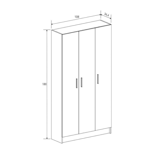 Mueble Multiusos de 3 Puertas 108 cm AURA