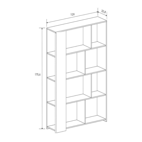 Estantería de Melamina de 175 cm AURA
