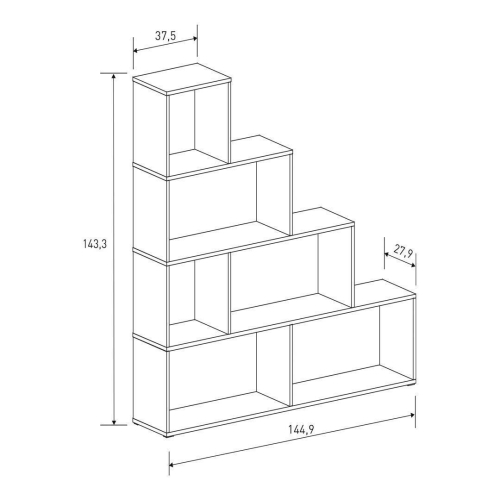 Estantería Escalera de Melamina de 143 cm AURA