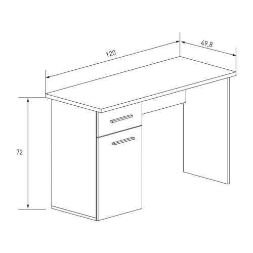 Mesa de Estudio de 1 Cajón y 1 Puerta AURA