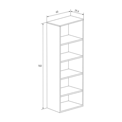 Estantería de 4 Baldas de 182 cm AURA