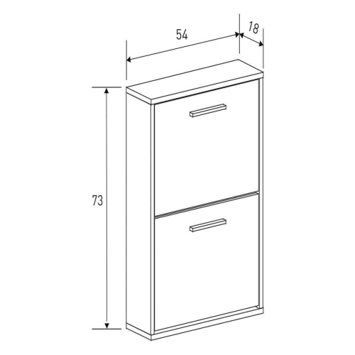 Zapatero de 2 Puertas AURA