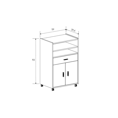 Mueble de Cocina Auxiliar de Melamina ELBA Mauvella-Beig A031EL11MVG