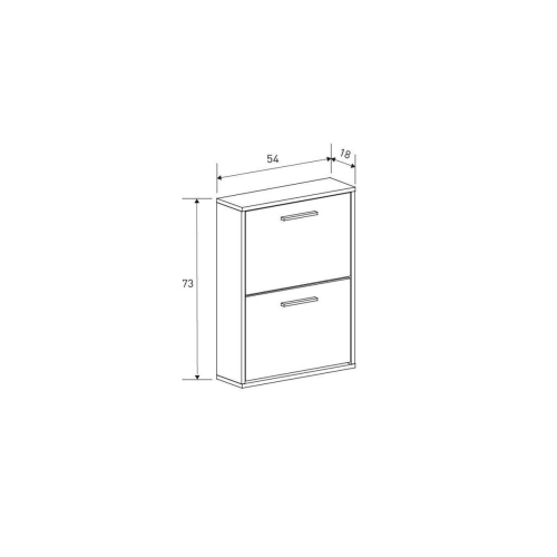 Zapatero 2 Puertas en Melamina Mauvella-Beig ELBA A031EL14MVG