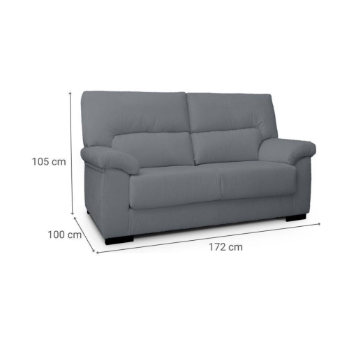 Sofá 2 Plazas 172 cm Tapizado en Tela DAURO