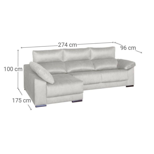 Chaise Longue Izquierda con Asientos Deslizantes VALENTIN