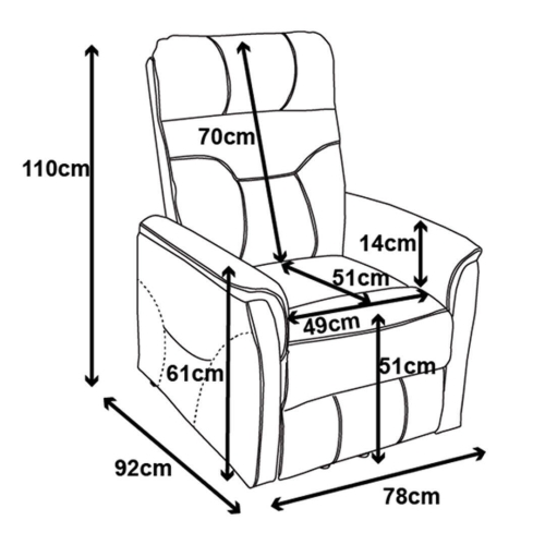Sillón Relax Manual Tapizado en Tela ARGOS