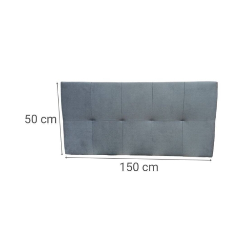 Cabecero en Tela Gris Diseño Capitoné 150 cm JENSEN II MBLCAB0000020