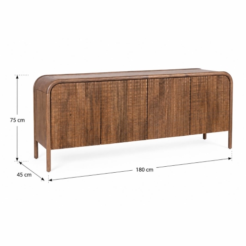 Aparador 4 Puertas Artesanal en Madera de Mango SANAT 0747339