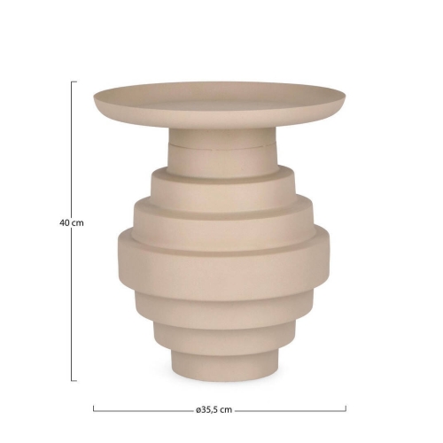 Mesa Auxiliar en Acero Mate Áspero AMBA Beige 0747131