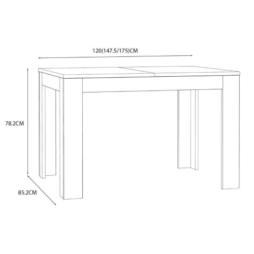 Mesa de Comedor Extensible en Roble Mauvella KILLARNEY TMST142-D108