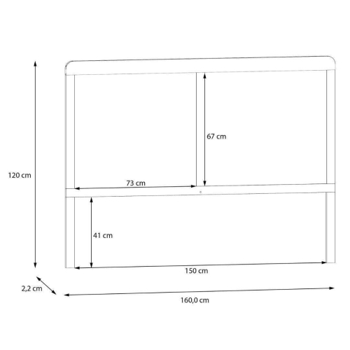 Cabecero de Dormitorio en Roble Elegancia y Tecno Ratán CALASETTA CQSL02-D95D
