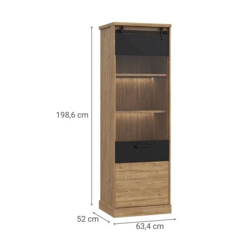 Vitrina de Salón con Luces LED en Melamina KZMV711RB-M328