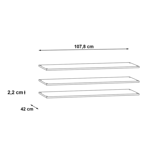 Estantes de Melamina para Armario 107,8 cm Modelo WNND92-A06