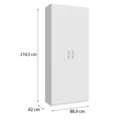 Armario Recibidor de 88,9 cm en Melamina con Estantes Internos HMNS921-120