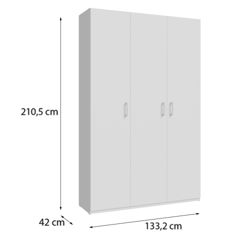 Armario Recibidor de 133,2 cm en Melamina con Estantes Internos HMNS931-120