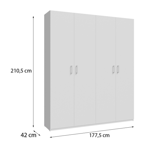Armario Recibidor de 177,5 cm en Melamina con Estantes Internos HMNS941-120