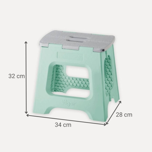 Taburete Plegable Compacto Antideslizante Light Turquoise COMPACT 12515