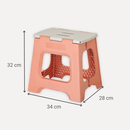 Taburete Plegable Compacto Antideslizante Sunrise Orange COMPACT 12516