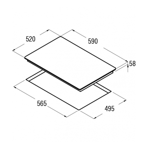 Placa Inducción Cata 3 Zonas 7,1kW 28cm 08063120