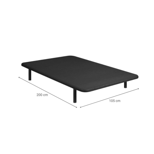 Base Tapizada en color Negro 105x200 cm PIKOLÍN DL12086